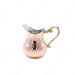 Copperdone Decorative Handmade Hand Hammered Copper Jug Decanter With Brass Handle Small - 1