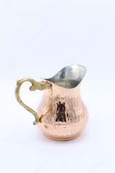 Copperdone Decorative Handmade Hand Hammered Copper Jug Decanter With Brass Handle Small - 3