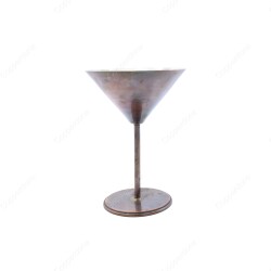 Copperdone El Yapımı Özel Tasarım Eskitme Bakır Bardak Martini Kadehi - 1