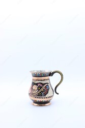 Copperdone Erzincan Handwork Handpainted Turkish Copper Mug Masrapa Cup - 3