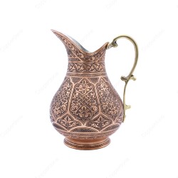 Copperdone Fine Handcrafted Hand Engraved Chisel Work Copper Jug Decanter Antique Copper Color Ottoman Collection 4 - 1