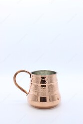 Copperdone Handhammered Copper Mug Masrapa Cup Shiny Copper Color With Copper Handle For Beer and Drinkware Serving - 4