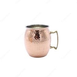 Copperdone Handhammered Turkish Copper Mug Masrapa Cup Moscow Mule With Brass Handle Model 1 - 2