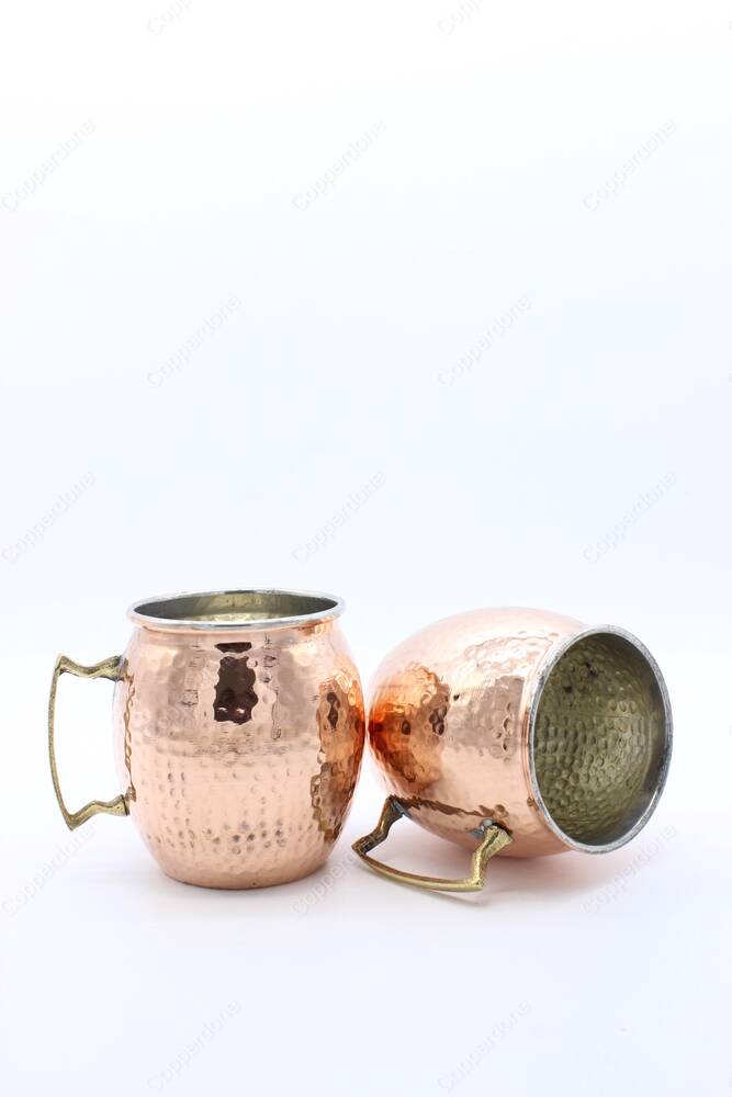 Copperdone Handhammered Turkish Copper Mug Masrapa Cup Moscow Mule With Brass Handle Model 1 - 4