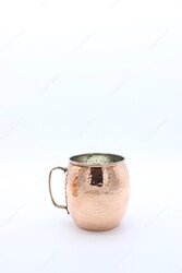 Copperdone Handhammered Turkish Copper Mug Masrapa Cup Moscow Mule With Brass Handle Model 2 - 3