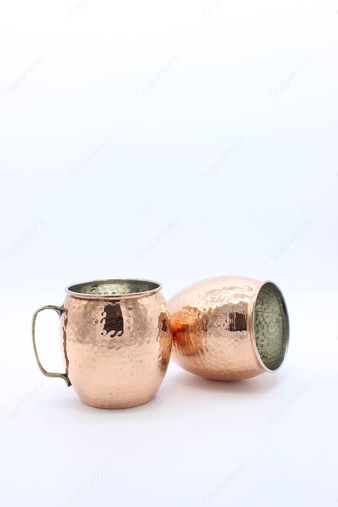 Copperdone Handhammered Turkish Copper Mug Masrapa Cup Moscow Mule With Brass Handle Model 2 - 4