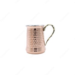 Copperdone Handhammered Turkish Copper Mug Masrapa Cup Shiny Copper Color - 2