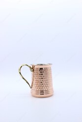 Copperdone Handhammered Turkish Copper Mug Masrapa Cup Shiny Copper Color - 4