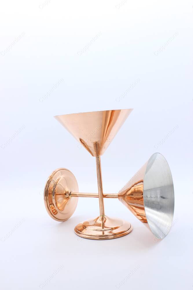 Copperdone Handmade Bar Professional Martini Cocktail Copper Glasses - 3