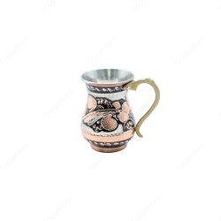 Copperdone Handmade Hand Crafted Copper Ayran Water Drinkware Masrapa Mug Cup Black - 2