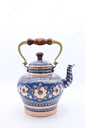 Copperdone Handmade Hand Engraved Copper Stovetop Teapot Tea Kettle Blue - 3