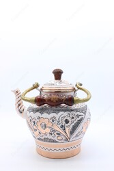 Copperdone Handmade Hand Engraved Copper Stovetop Teapot Tea Kettle White - 3