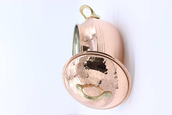 Copperdone Handmade Hand Hammered Round Shape Vintage Copper