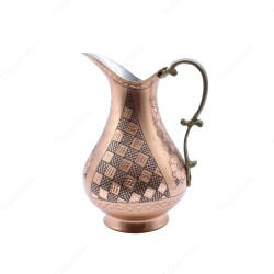 Copperdone Handmade Handcrafted Authentic Pattern Copper Jug Decanter Antique Copper Color - 2