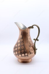 Copperdone Handmade Handcrafted Authentic Pattern Copper Jug Decanter Antique Copper Color - 4