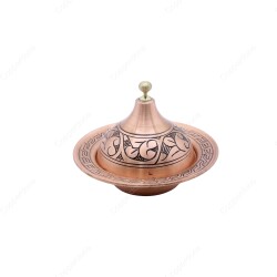 Copperdone Handmade Handcrafted Chisel Work Copper Candy Sugar Delight Serving Bowl Antic Copper Color - 1