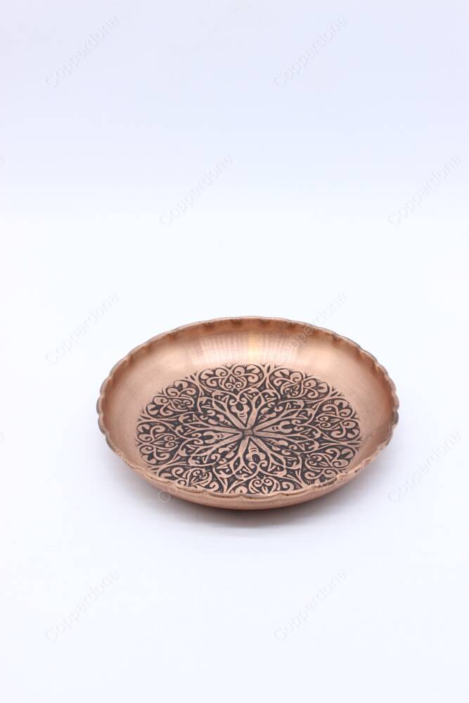 Copperdone Handmade Handcrafted Copper Candy Appetizer Sauce Dessert Serving Bowl Antique Pattern Copper Color Medium - 3