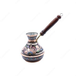 Copperdone Handmade Handcrafted Russian Model Copper Coffee Pot Cezve Ibrik Briki Turkish Greek Arabic Coffee Maker Black Color - 1