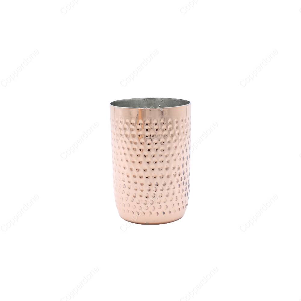 Copperdone Handmade Handhammered Copper Mug Masrapa Cup Shiny Copper Color For Cocktail and Drinkware Serving - 2