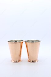 Copperdone Handmade Turkish Copper Mug Masrapa Glass For Drinkware Serving - 3