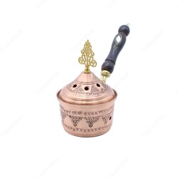 Copperdone Home Decor Grape Motif Hand Engraved Chisel Work Incense Burner Holder - 2