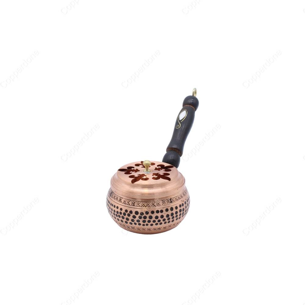 Copperdone Home Decor Handmade Hand Hammered Incense Burner Holder Small - 1