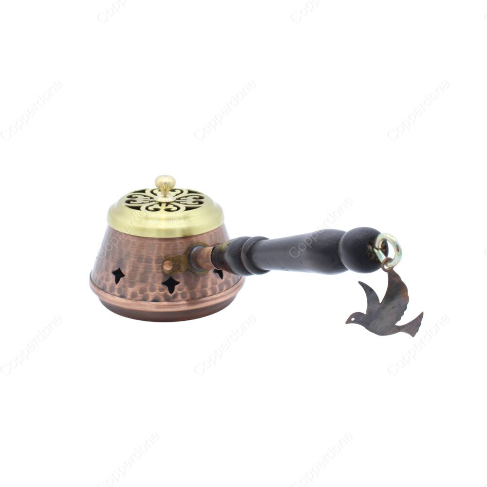 Copperdone Home Decor Handmade Hand Hammered Ottoman Style Incense Burner Holder Small - 2