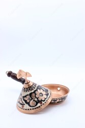 Copperdone Home Decor Handmade Hand Painted Conical Shape Incense Burner Holder Black - 3