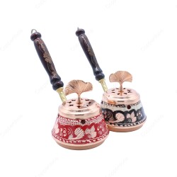 Copperdone Home Decor Handmade Hand Painted Incense Burner Holder Set of 3 - 2